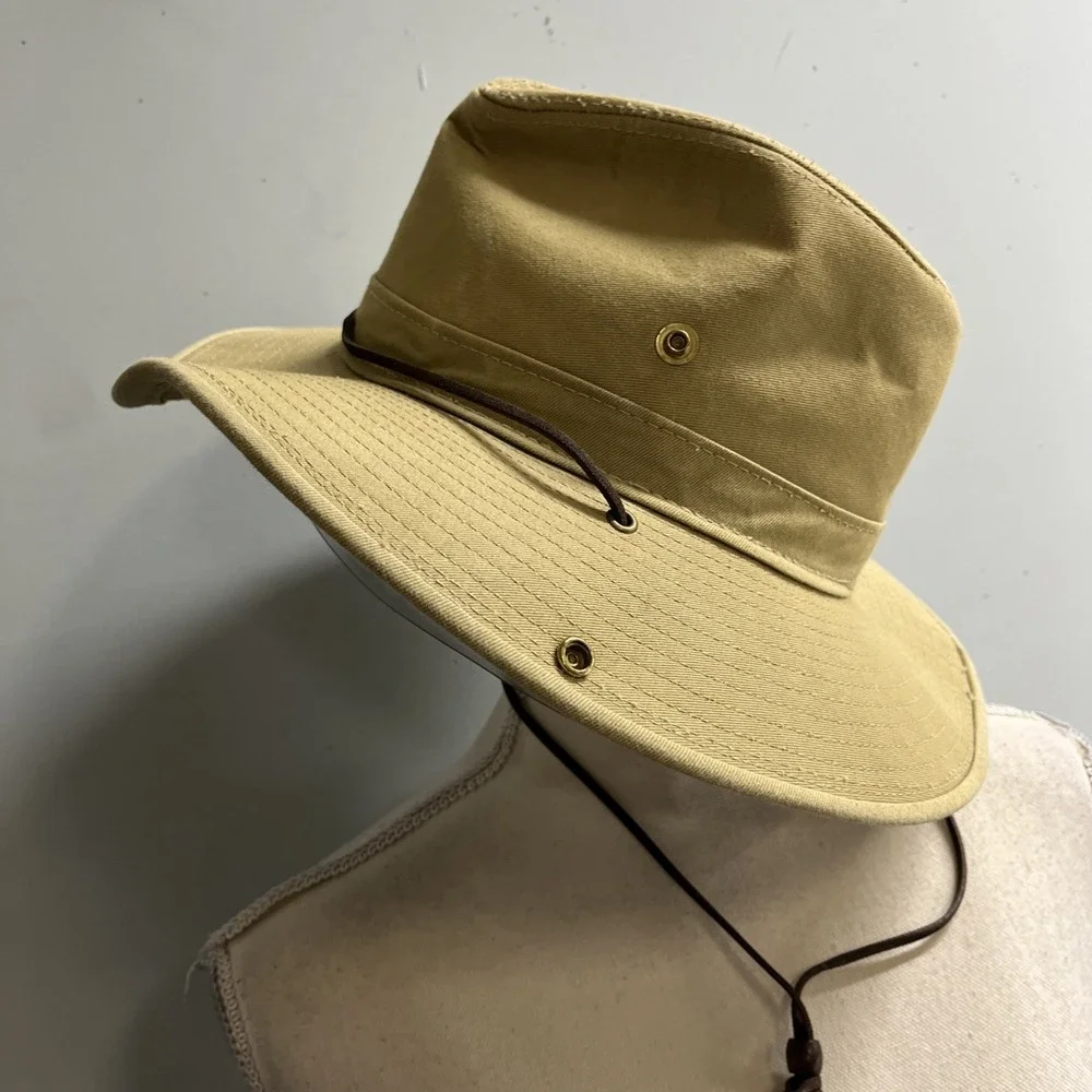 Hensel Oswego Aussie Boonie Hat Brown Cotton Snap Brim Size M‎ Outdoor Hiking